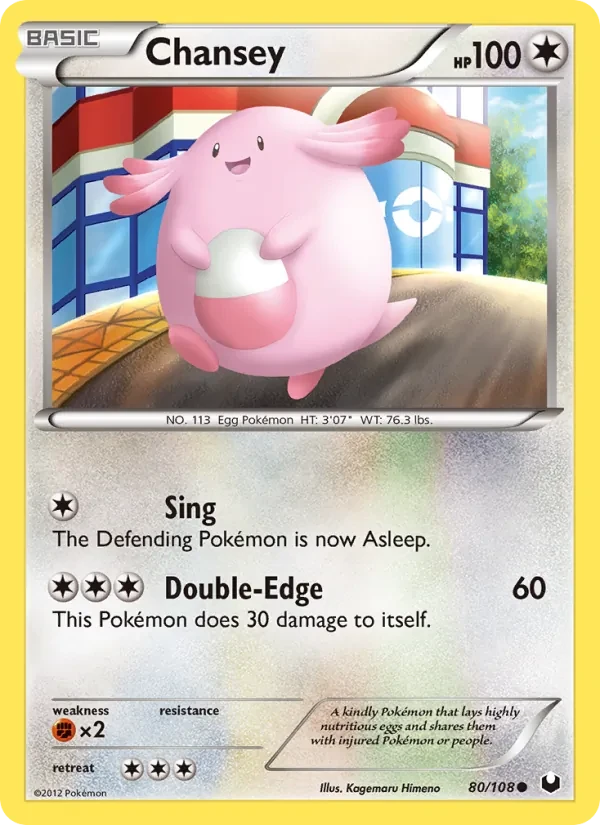 Chansey 80/108 Dark Explorers Pokémon card