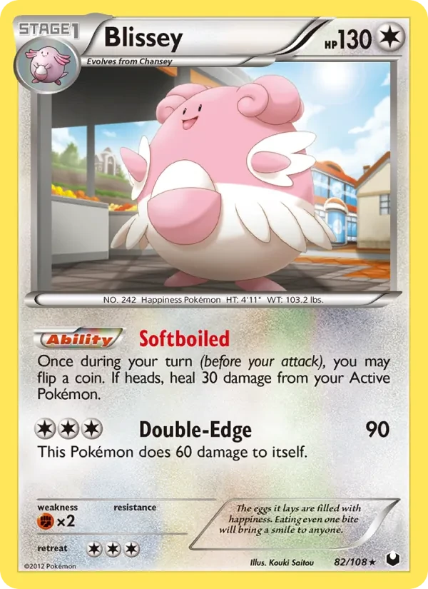 Blissey 82/108 Dark Explorers Pokémon Karte