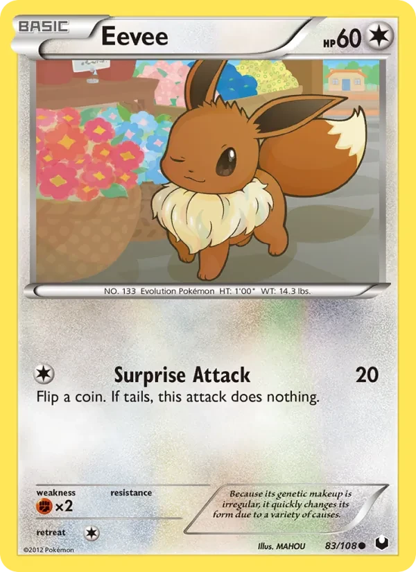 Carta Pokémon Eevee 83/108 Dark Explorers