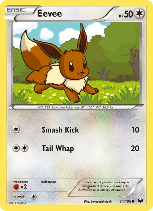 Eevee 84/108 Dark Explorers Pokémon card