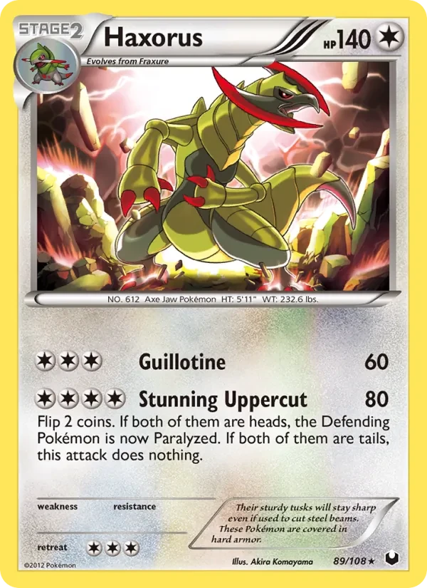Haxorus 89/108 Dark Explorers Pokémon card