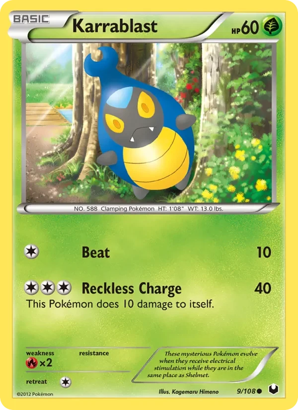 Karrablast 9/108 Dark Explorers Pokémon card