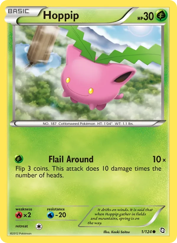 Hoppip 1/124 Dragons Exalted Pokémon Karte