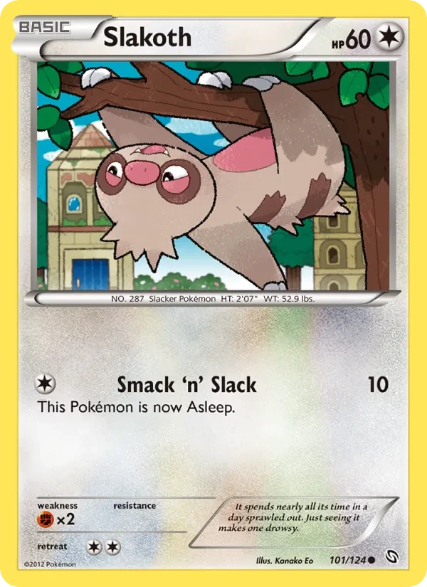 Slakoth 101/124 Dragons Exalted Pokémon Karte