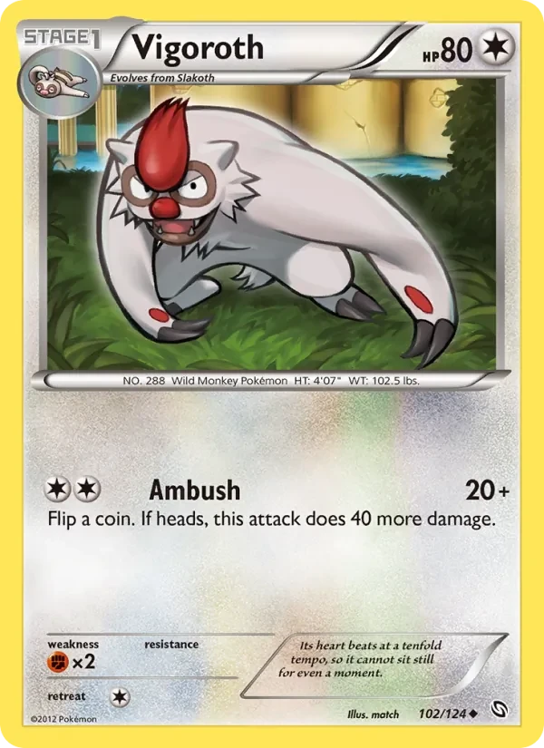 Carte Pokémon Vigoroth 102/124 Dragons Exalted