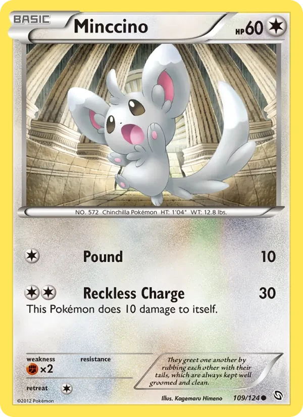 Minccino 109/124 Dragons Exalted Pokémon card