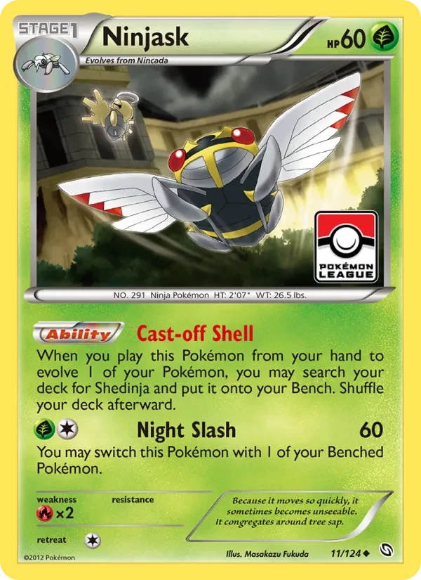 Ninjask 11/124 Dragons Exalted Pokémon card