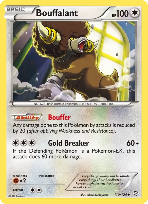 Bouffalant 110/124 Dragons Exalted Pokémon card