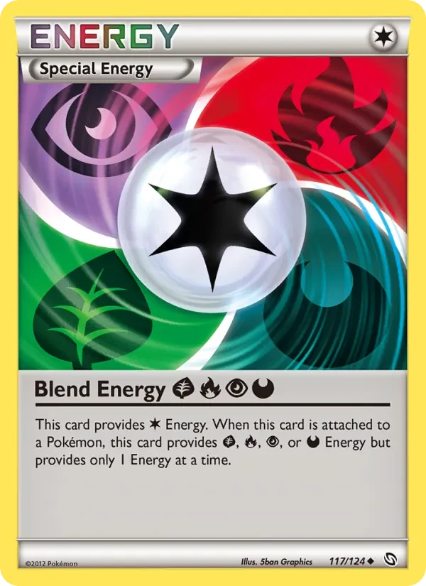 Blend Energy Grass Fire Psychic Darkness 117/124 Dragons Exalted Pokémon card
