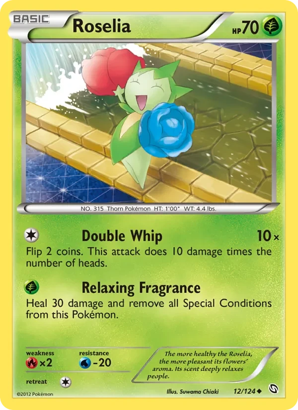 Roselia 12/124 Dragons Exalted Pokémon card