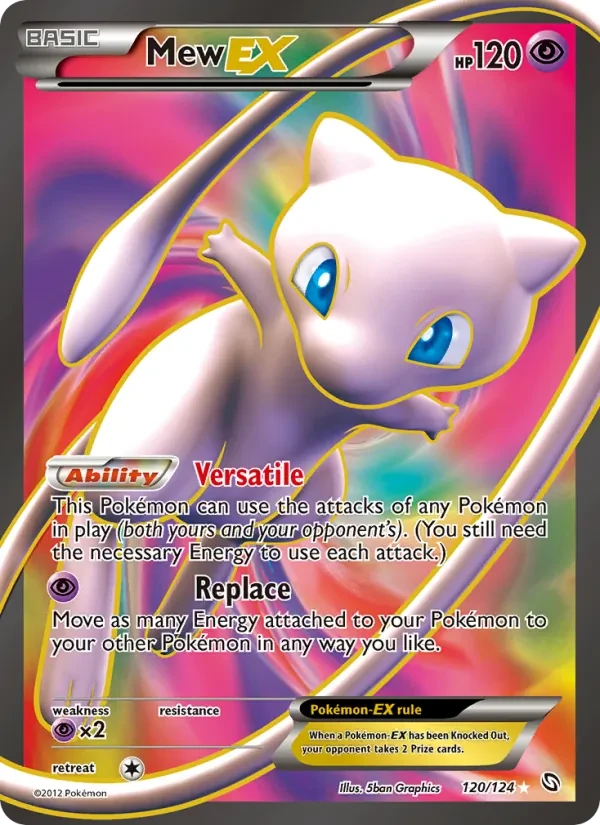 Mew-EX 120/124 Dragons Exalted Pokémon card