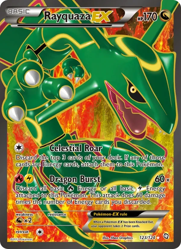 Rayquaza-EX 123/124 Dragons Exalted Pokémon card