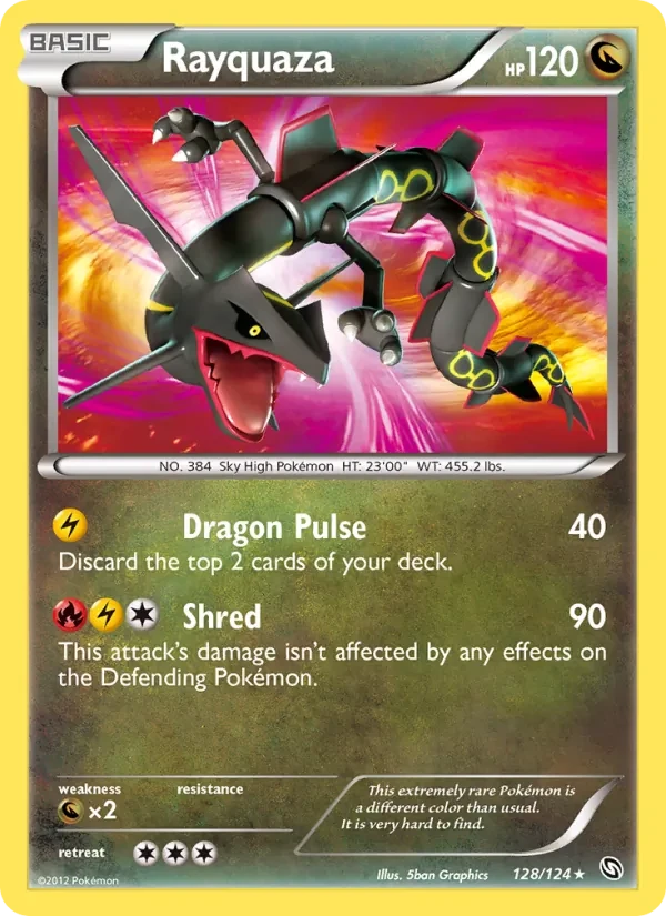 Rayquaza 128/124 Dragons Exalted Pokémon card