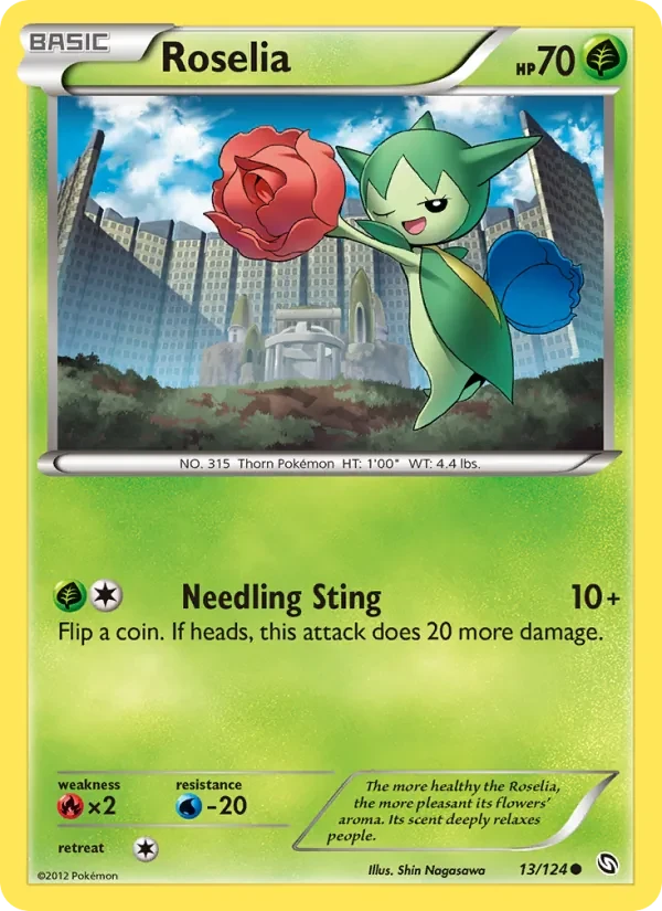 Roselia 13/124 Dragons Exalted Pokémon card