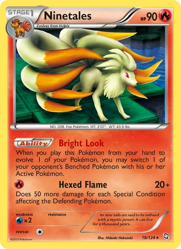 Ninetales 19/124 Dragons Exalted Pokémon Karte