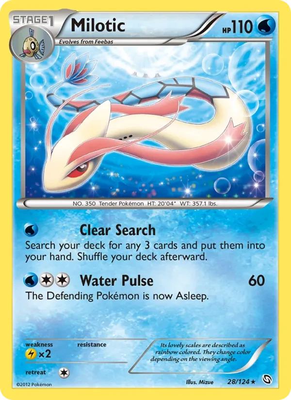 Milotic 28/124 Dragons Exalted Pokémon card