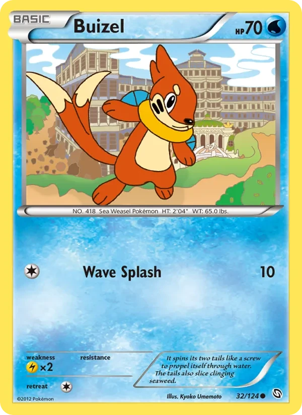 Buizel 32/124 Dragons Exalted Pokémon card