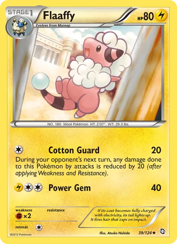 Flaaffy 39/124 Dragons Exalted Pokémon card