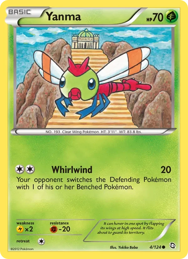 Yanma 4/124 Dragons Exalted Pokémon card