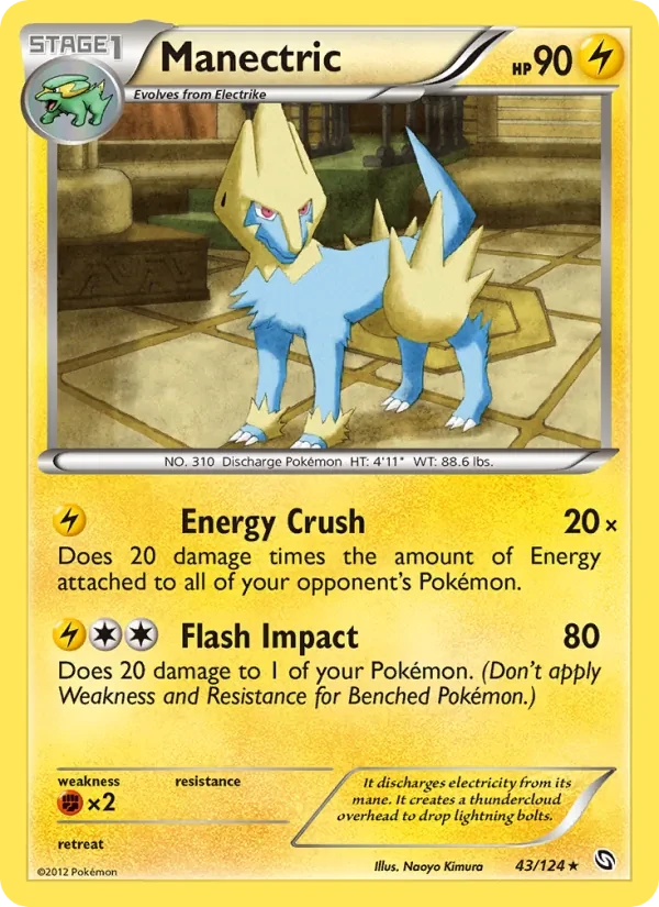 Manectric 43/124 Dragons Exalted Pokémon card