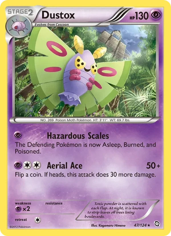 Dustox 47/124 Dragons Exalted Pokémon card