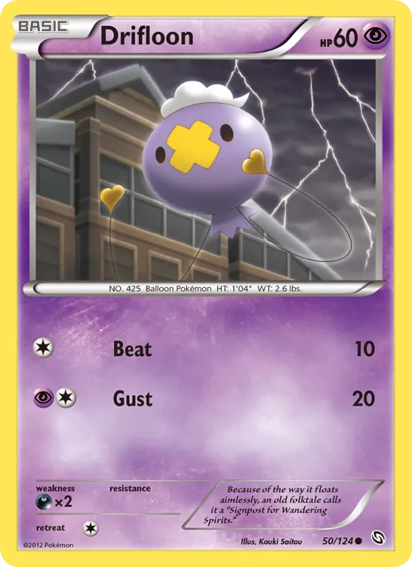 Drifloon 50/124 Dragons Exalted Pokémon card