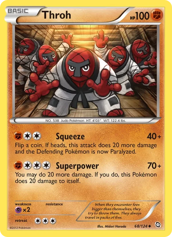 Throh 68/124 Dragons Exalted Pokémon card