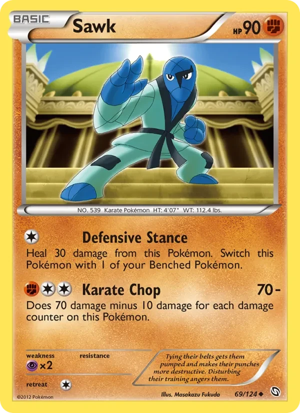 Carte Pokémon Sawk 69/124 Dragons Exalted