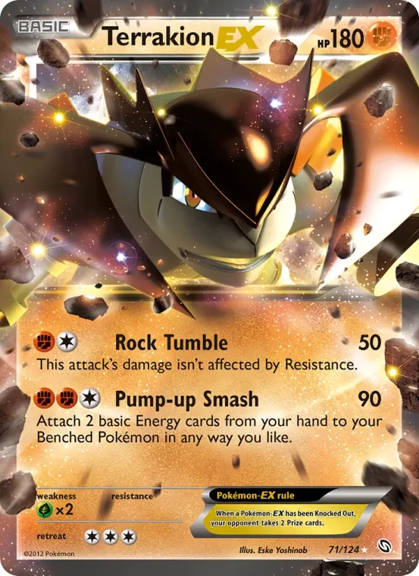 Terrakion-EX 71/124 Dragons Exalted Pokémon Karte