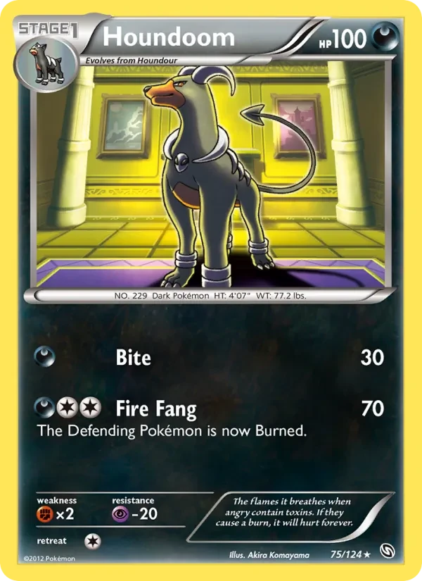 Houndoom 75/124 Dragons Exalted Pokémon card
