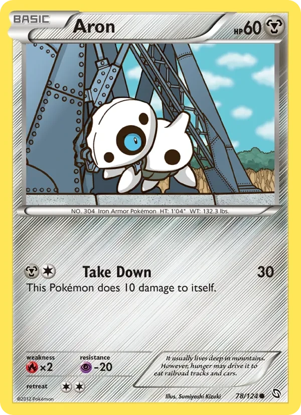 Aron 78/124 Dragons Exalted Pokémon card