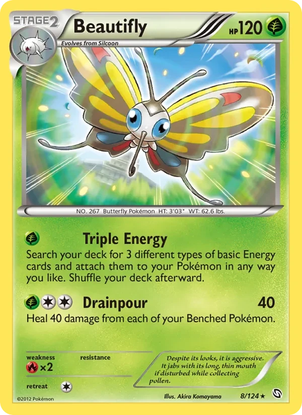Beautifly 8/124 Dragons Exalted Pokémon card