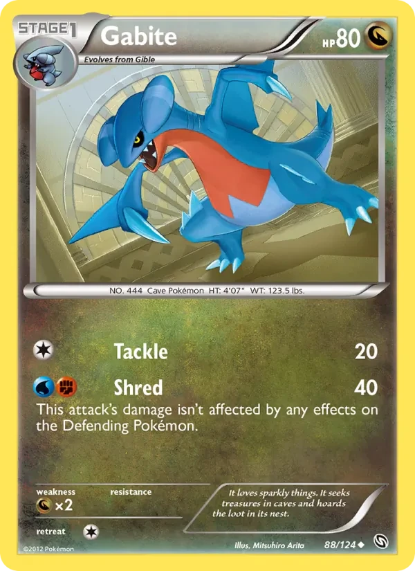 Gabite 88/124 Dragons Exalted Pokémon Karte