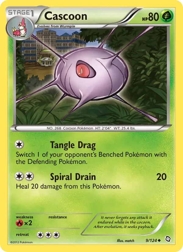 Cascoon 9/124 Dragons Exalted Pokémon card