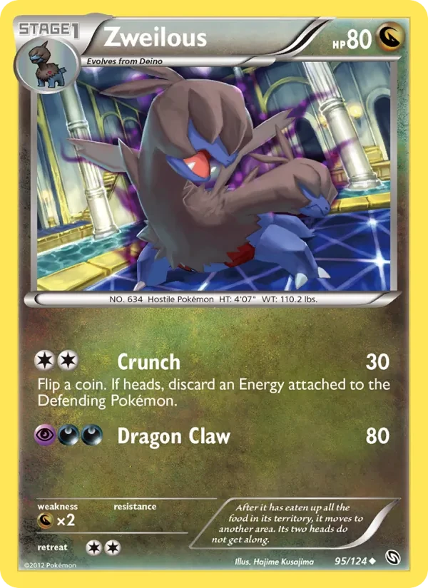 Carta Pokémon Zweilous 95/124 Dragons Exalted
