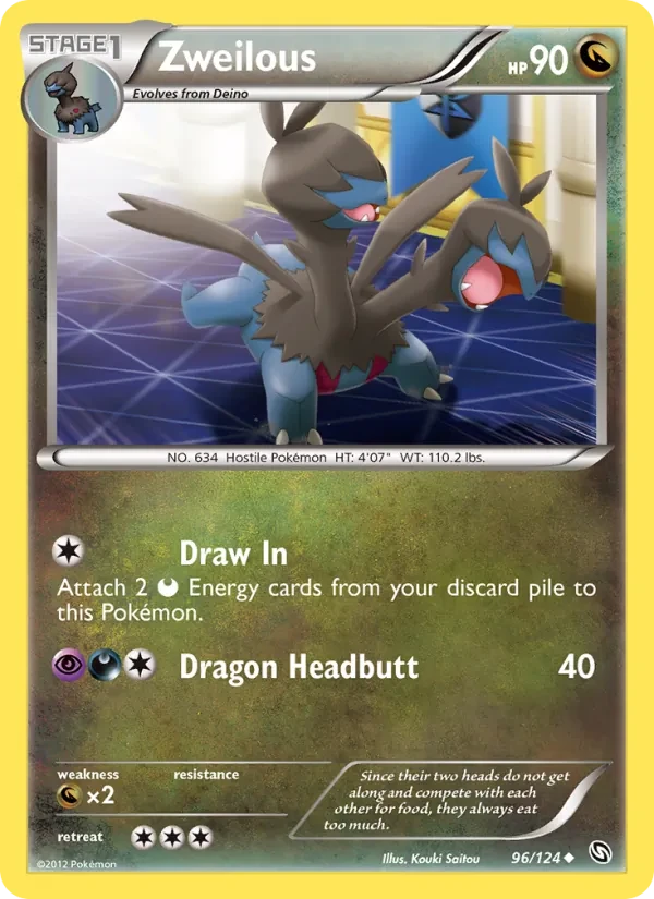 Zweilous 96/124 Dragons Exalted Pokémon card