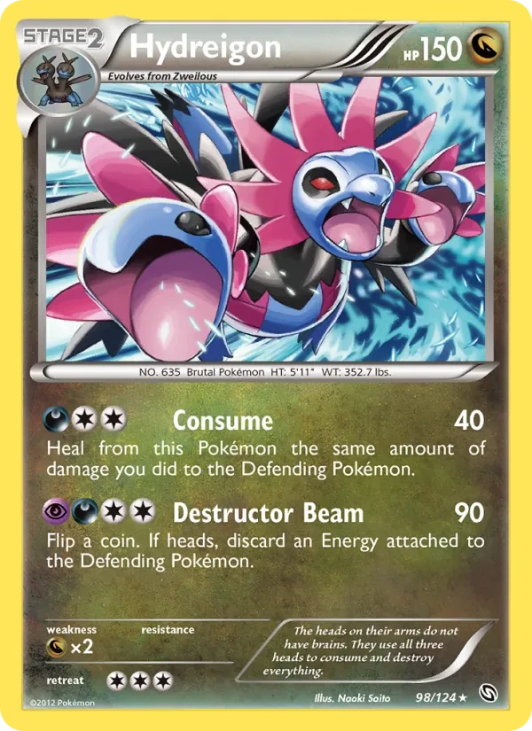 Hydreigon 98/124 Dragons Exalted Pokémon card