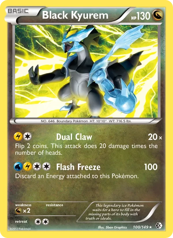 Black Kyurem 100/149 Boundaries Crossed Pokémon card