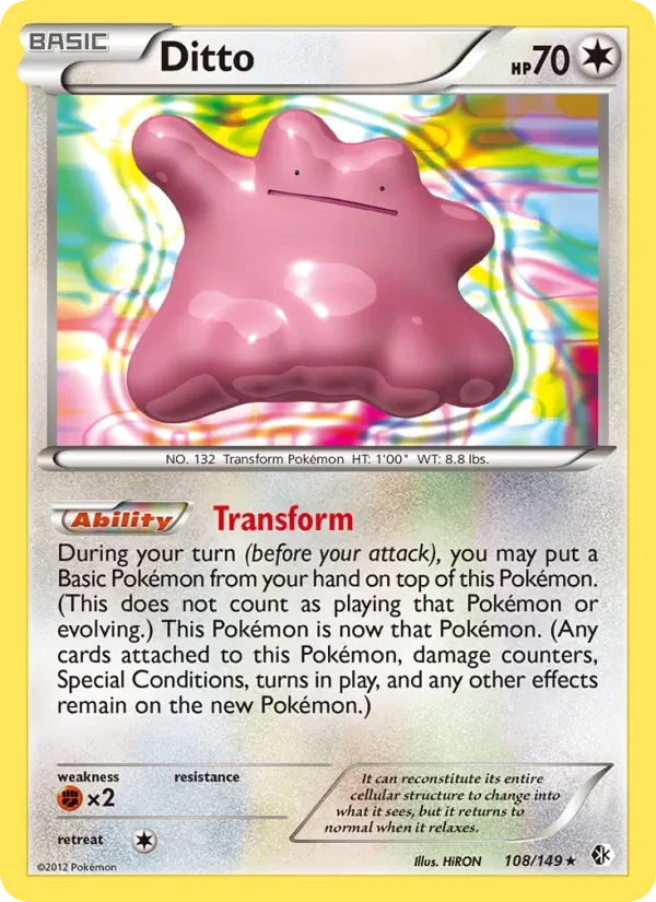 Ditto 108/149 Boundaries Crossed Pokémon card