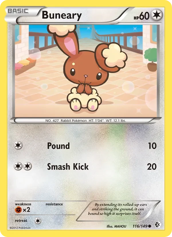 Buneary 116/149 Boundaries Crossed Pokémon card