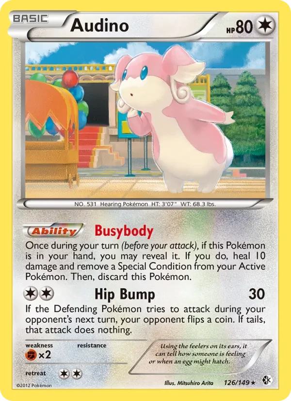 Audino 126/149 Boundaries Crossed Pokémon Karte