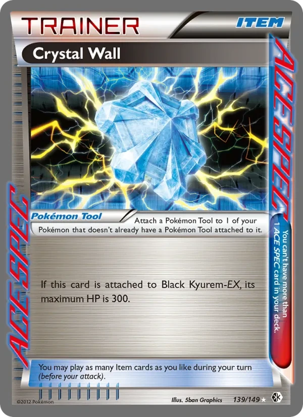 Crystal Wall 139/149 Boundaries Crossed Pokémon card
