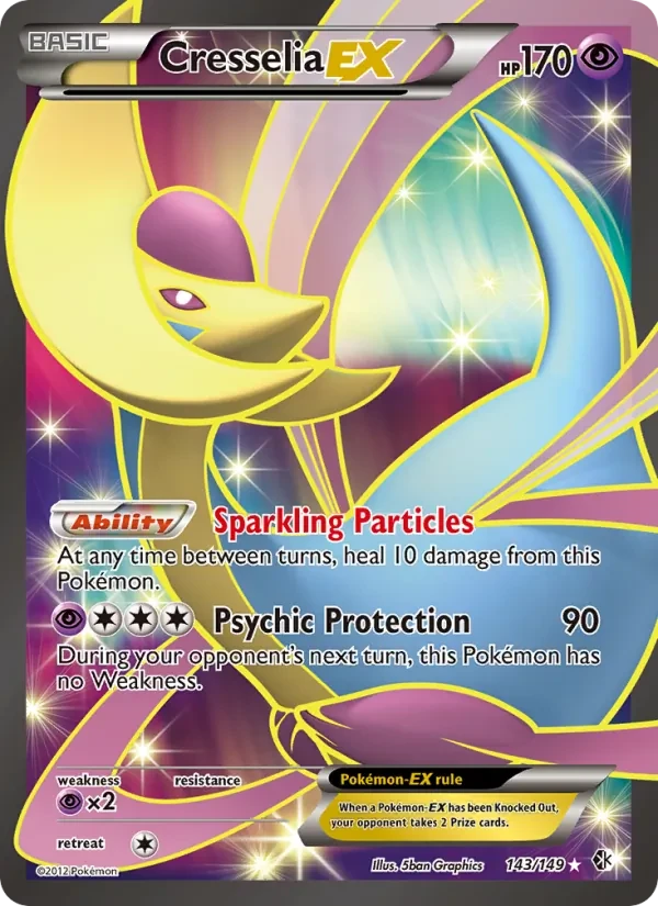 Cresselia-EX 143/149 Boundaries Crossed Pokémon card