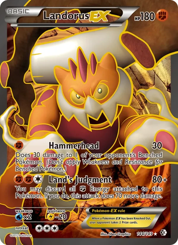 Landorus-EX 144/149 Boundaries Crossed Pokémon card