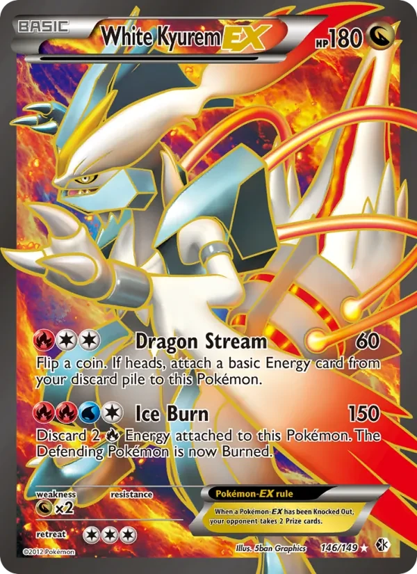 White Kyurem-EX 146/149 Boundaries Crossed Pokémon card