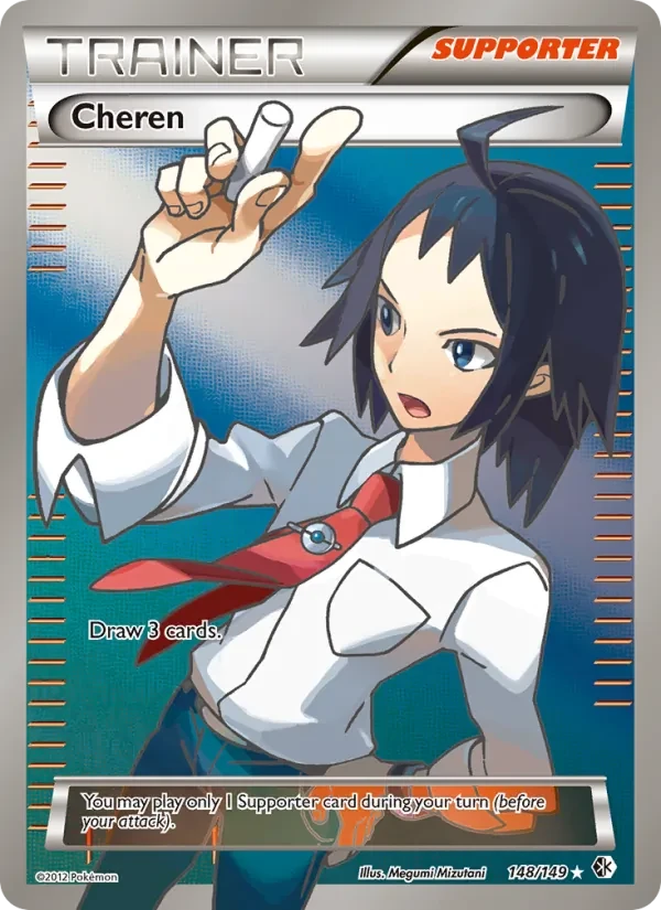 Cheren 148/149 Boundaries Crossed Pokémon card