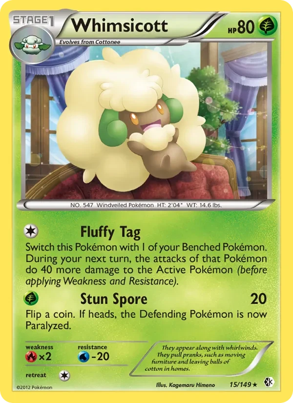Whimsicott 15/149 Boundaries Crossed Pokémon card