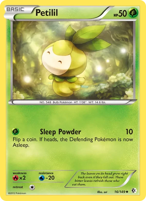 Petilil 16/149 Boundaries Crossed Pokémon card