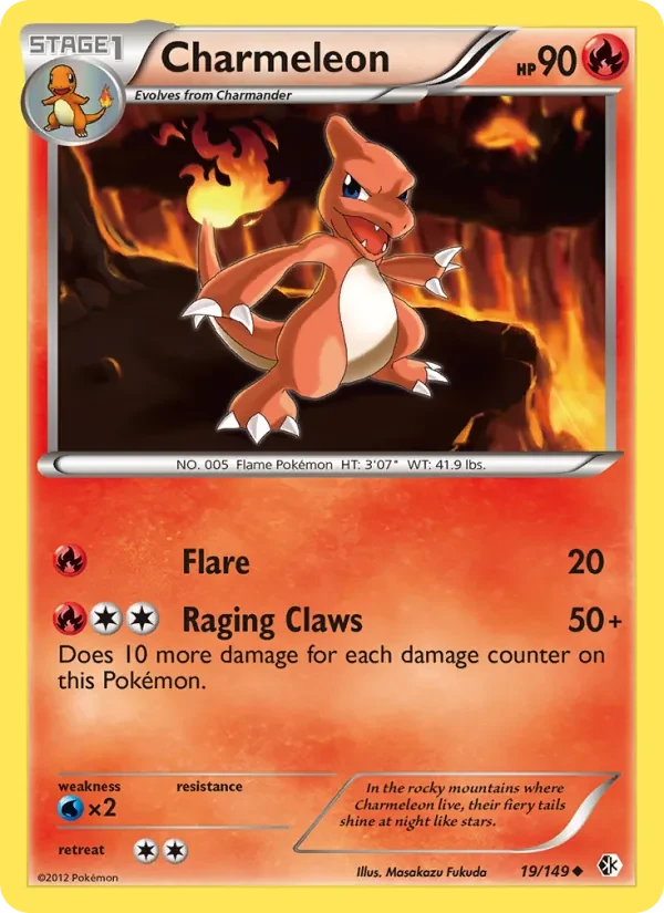 Charmeleon 19/149 Boundaries Crossed Pokémon card