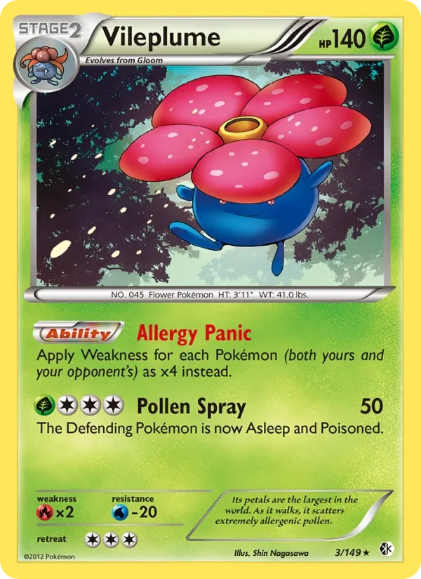Vileplume 3/149 Boundaries Crossed Pokémon card